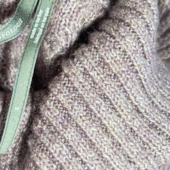 By Anthropologie Mixed Media Turtleneck Cable Sweater Size Medium Ret $118 - Picture 12 of 14